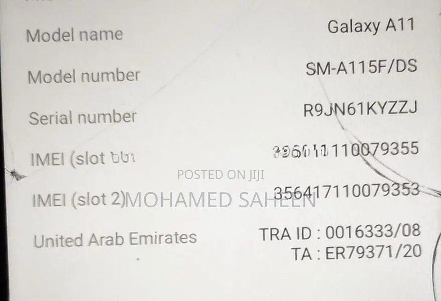 Samsung Galaxy A11 (Used)