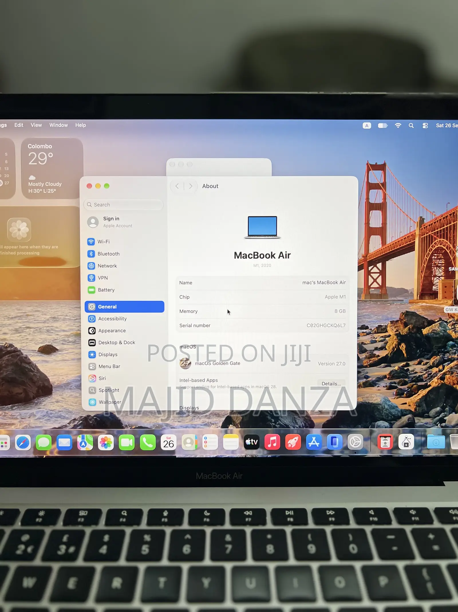 Laptop Apple MacBook Air 2020 M1 8GB Apple M1 SSD 256GB