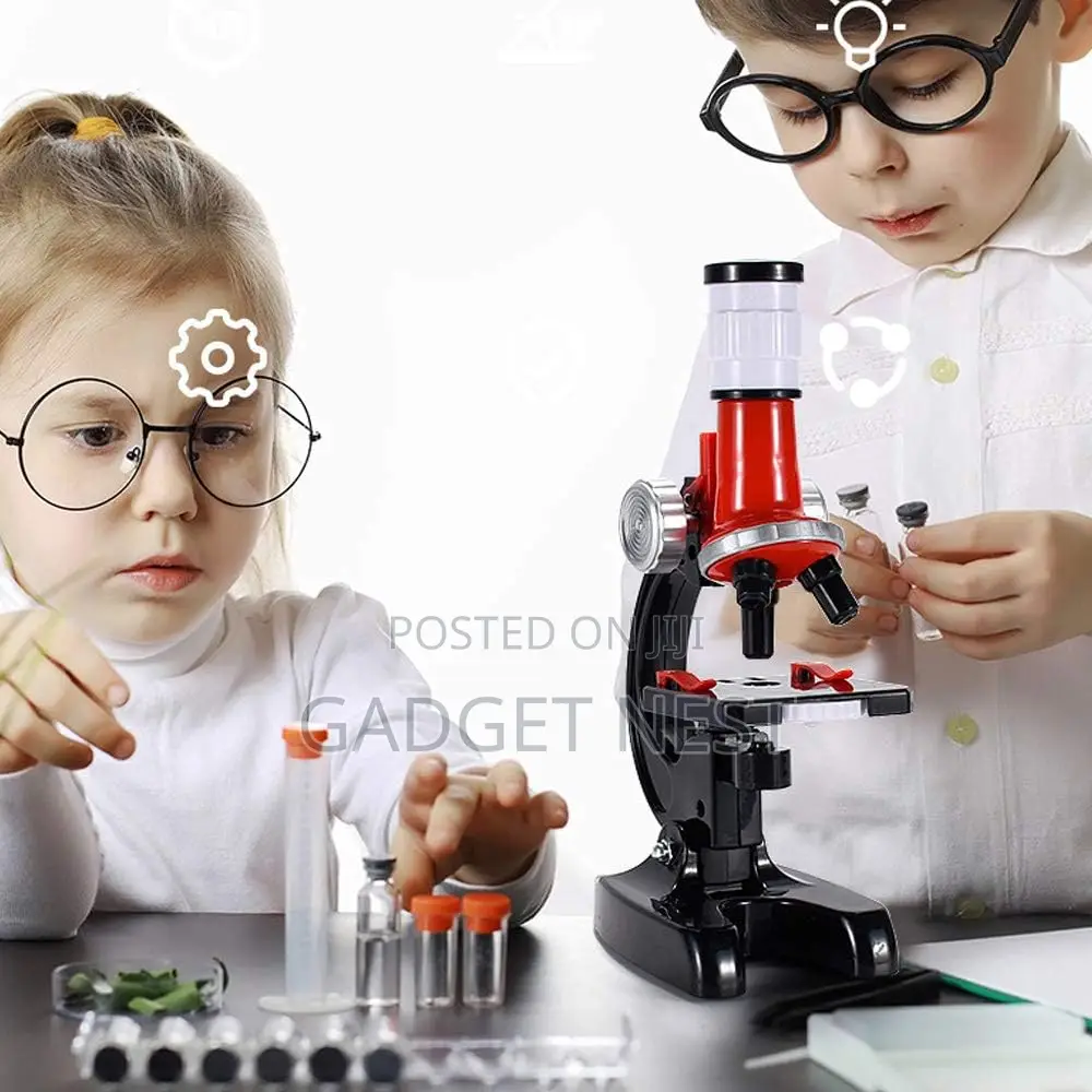 Kids Microscope Toy 100X / 400X / 1200X STEM Science Learning Set