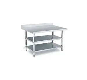 Working Table With Back-Splash / Stainless Steel