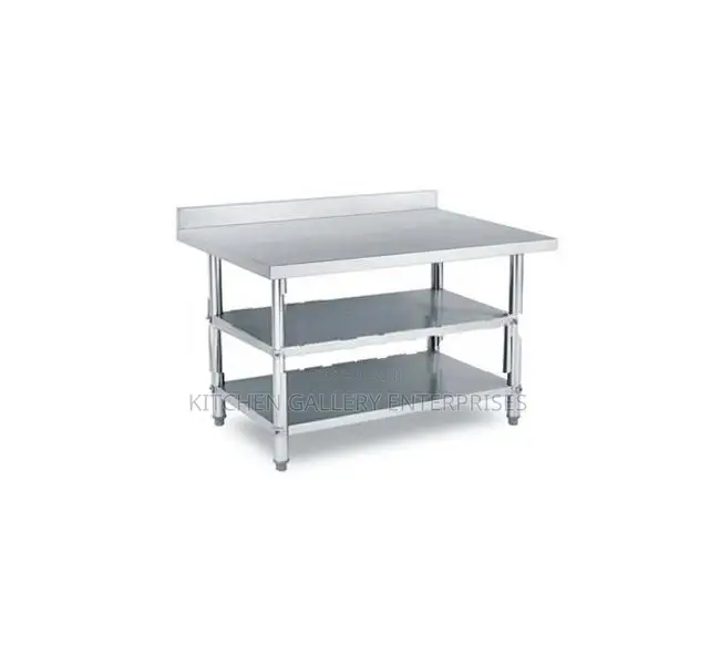 Working Table With Back-Splash / Stainless Steel