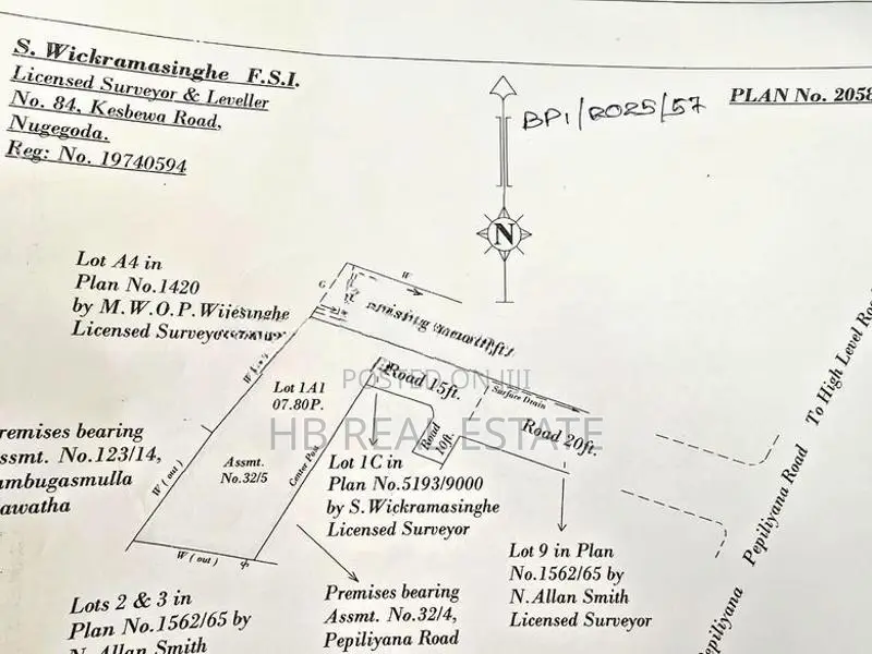 7.80 Perch Residential Bare Land For Sale Nugegoda