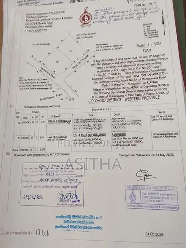 8.5 Sale Land පන්නිපිටිය