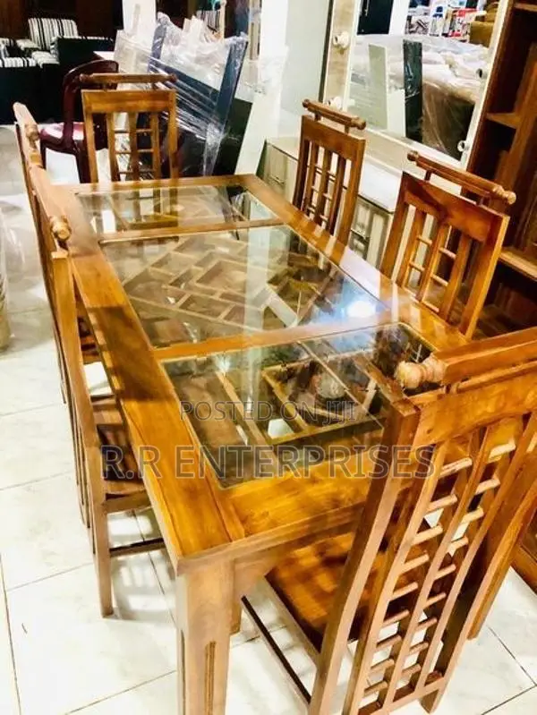 Teak Dining Table with Chair 6