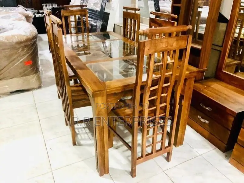 Teak Dining Table with Chair 6