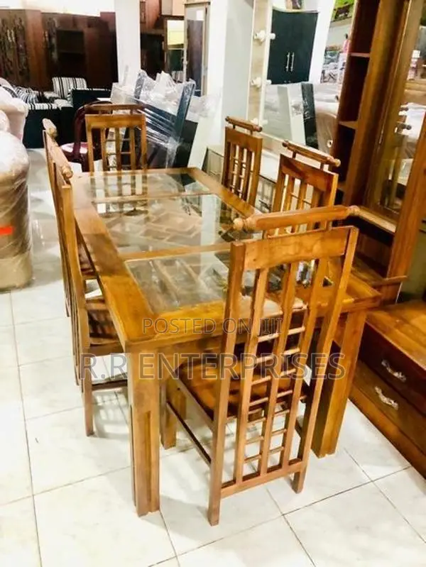 Teak Dining Table with Chair 6