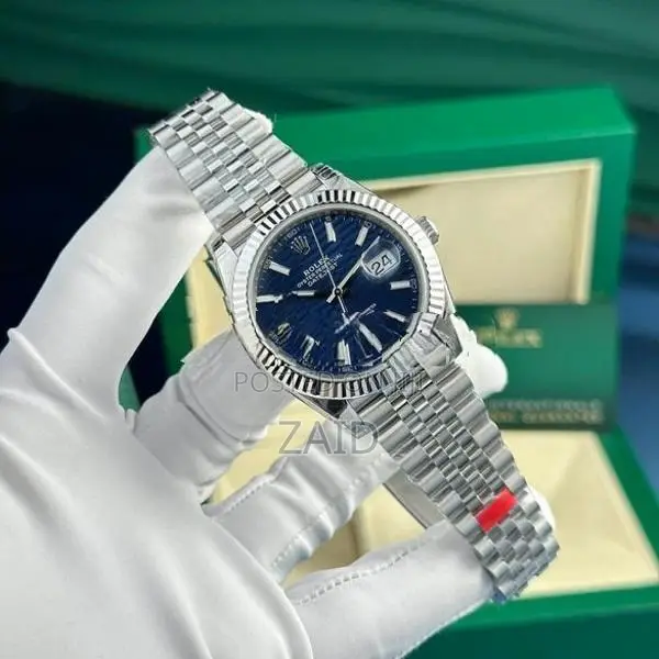 Rolex Datejust Blue Motif Dial Jubilee Super Clone Mens Watch