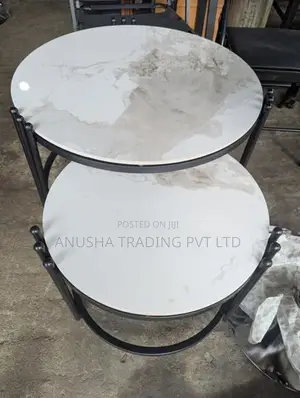 Modern Marble Finish 2-in-1 Nesting Coffee Table Set