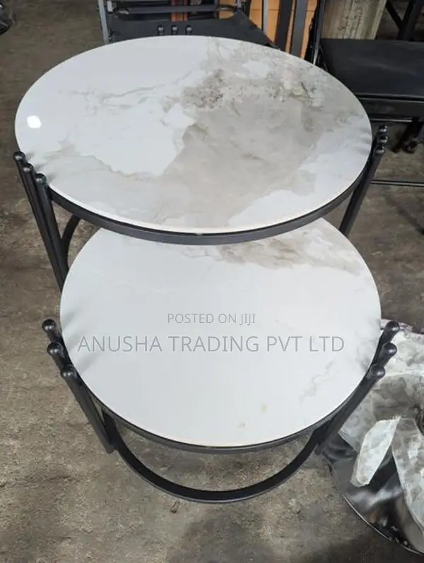 Modern Marble Finish 2-in-1 Nesting Coffee Table Set