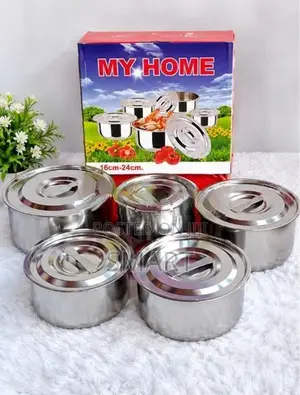 My Home 5 Pcs Stainless Steel Pot Set