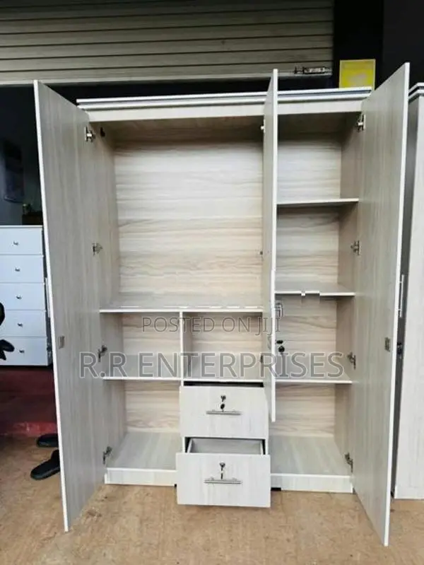 New 3 Door Ash White Melamine Wardrobe