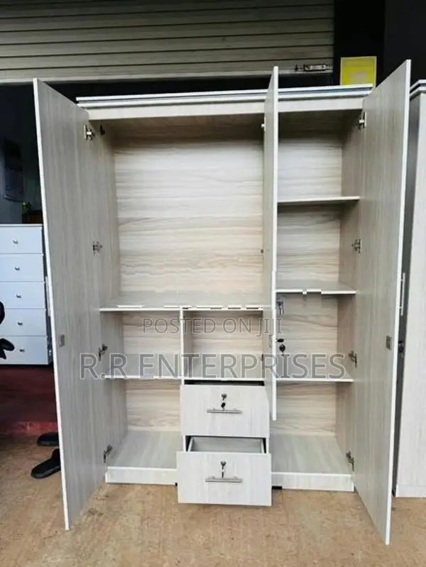 New 3 Door Ash White Melamine Wardrobe