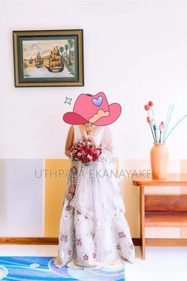 Bridal Lehenga Set - Grey With Maroon