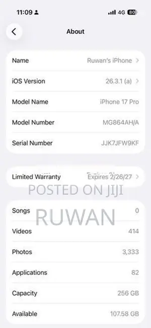 Apple iPhone 17 Pro (Used)