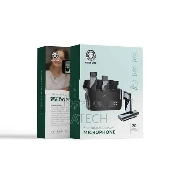 Green Lion 2 In 1 Digital Display Microphone