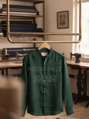 Chinese Collar Long Sleeve Shirt