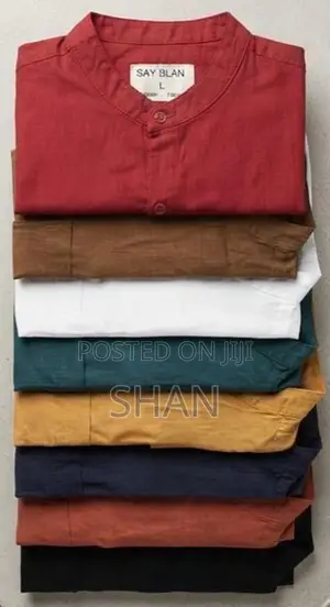 Chinese Collar Long Sleeve Shirt