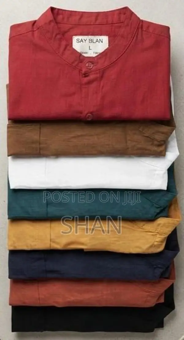Chinese Collar Long Sleeve Shirt
