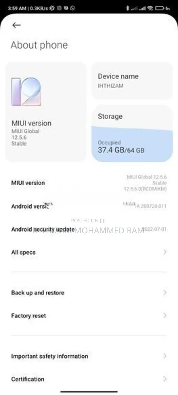 Xiaomi Redmi 9A (Used)