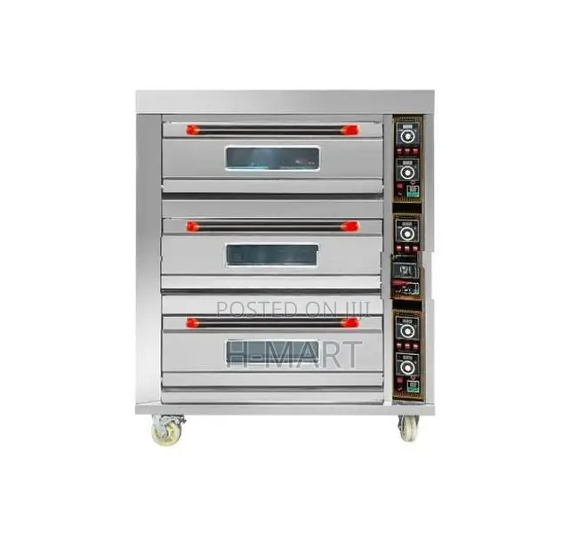 Industrial Gas deck oven, 3 deck-9 Trays