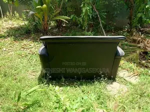 Used 3-Piece Black Leather Sofa Set