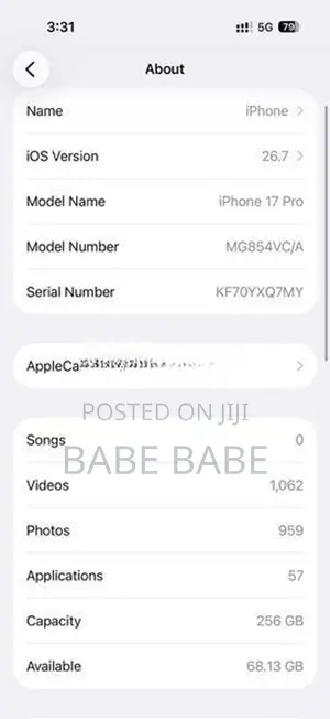 Apple iPhone 17 Pro eSIM Variant (Used)