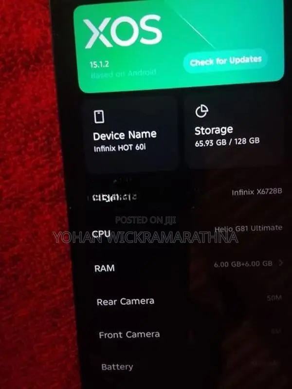 Infinix Hot 60i (Used)
