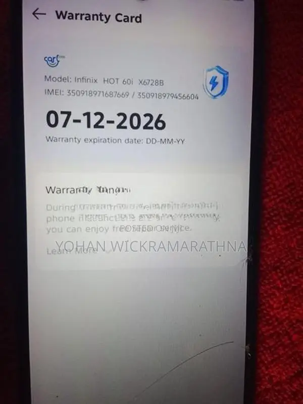 Infinix Hot 60i (Used)