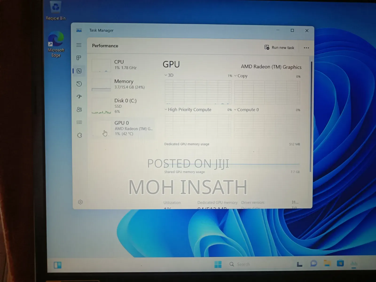 New Laptop Acer Aspire Go 15 16GB AMD Ryzen 7 SSD 1T