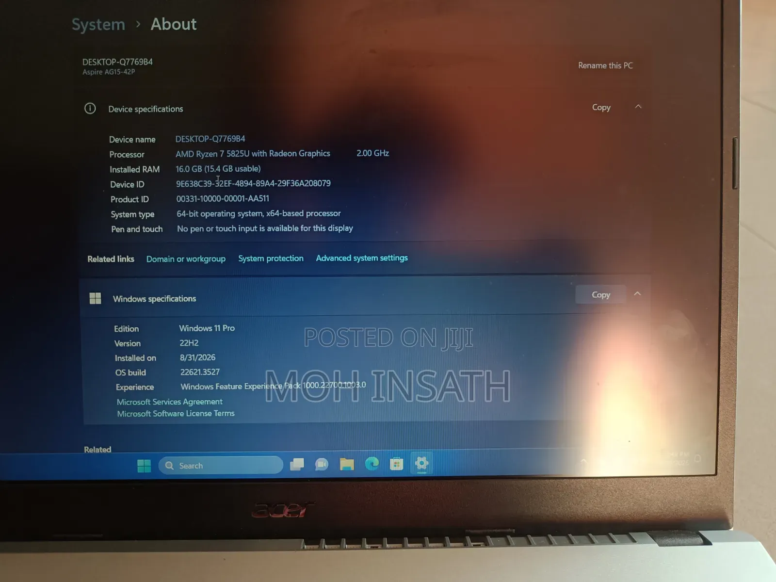 New Laptop Acer Aspire Go 15 16GB AMD Ryzen 7 SSD 1T