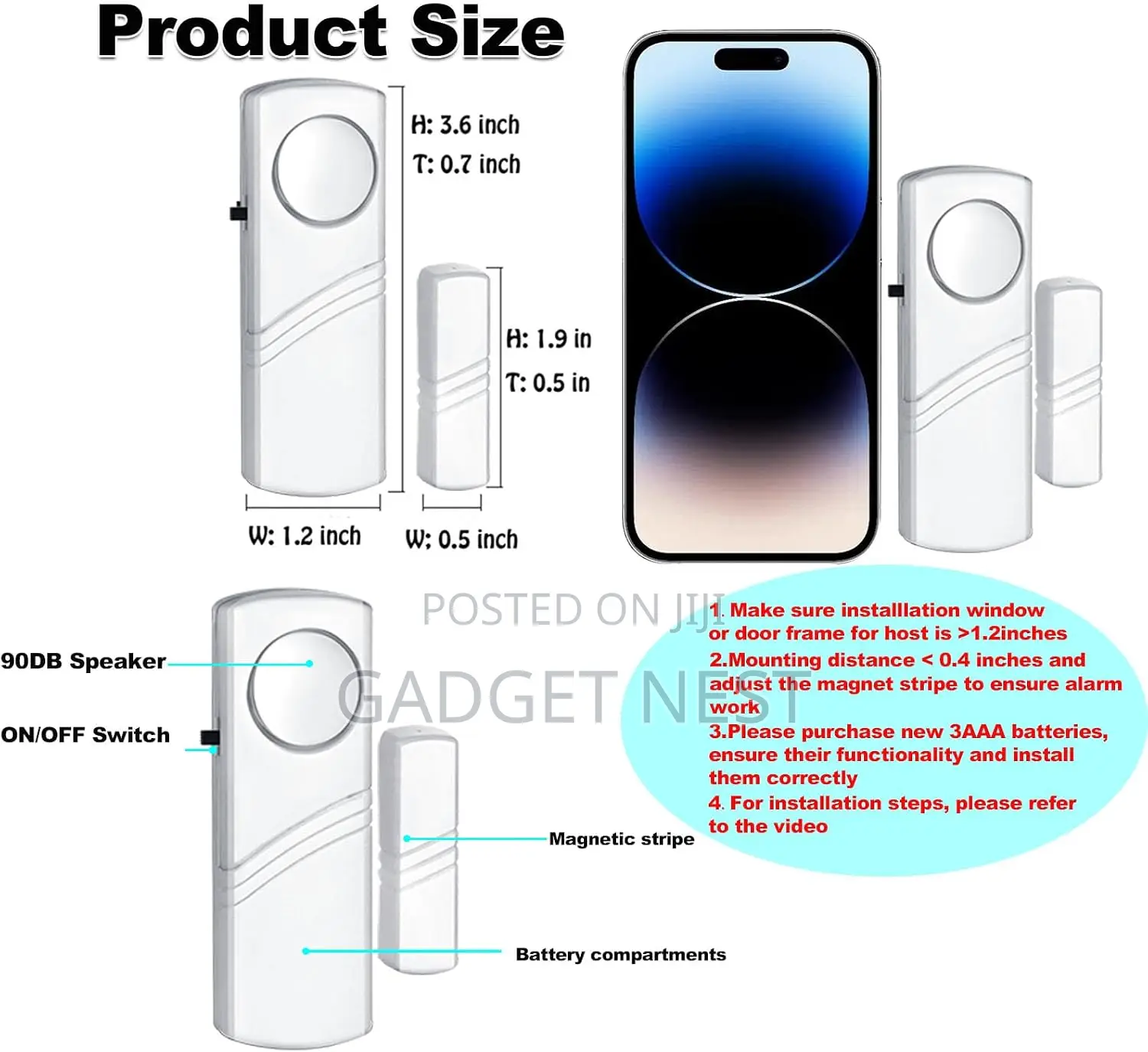 Door Window Alarm – Magnetic Wireless Anti Theft Security Alarm