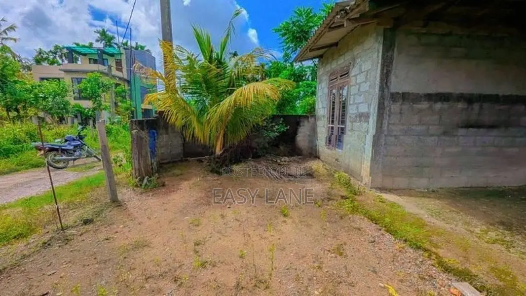 කඩවත ඇල්දෙනියෙන් අඩක් නිමකල නිවසක්