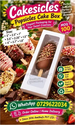 Cakesicle Packaging Connected With Birthday Parties, Baby Showers, W