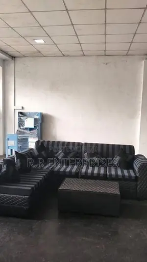 Modern L Sofa Set with Stool Pillow