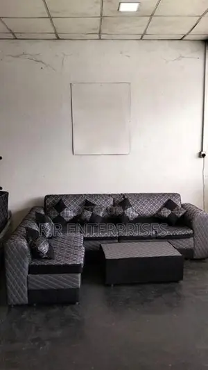 Modern L Sofa Set with Stool Pillow