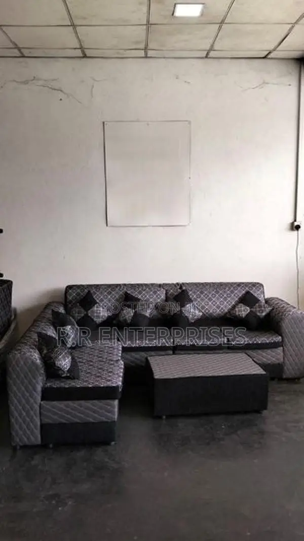 Modern L Sofa Set with Stool Pillow