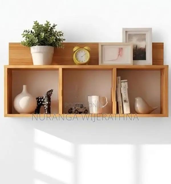 Wooden Floating Storage Shelf