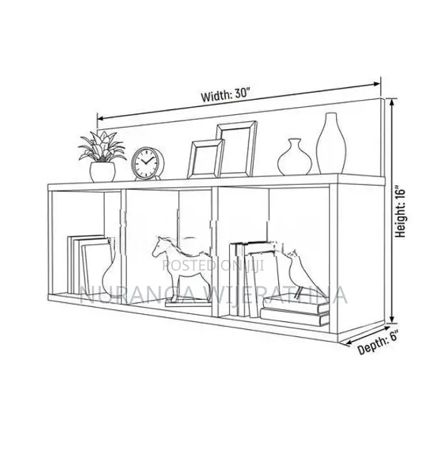 Wooden Floating Storage Shelf