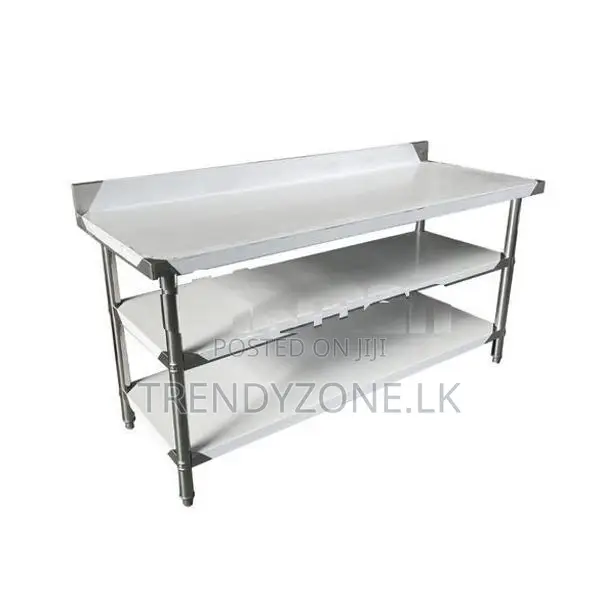 Stainless Working Table With Back-Splash 1200 x 700mm