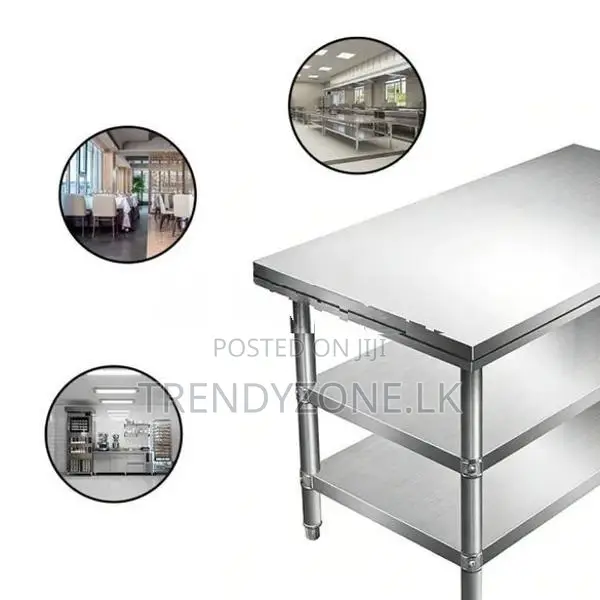 Stainless Steel Working Table 03 Layers 1200 X 600MM