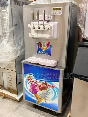 Industrial Soft Ice Cream Machine Stand Type - 3 Nozzle