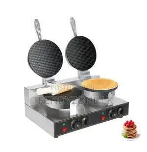 Industrial Electric Double Ice Cone Waffle Maker