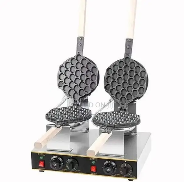 Industrial Non-Stick Electric Dual Bubble Waffle Maker