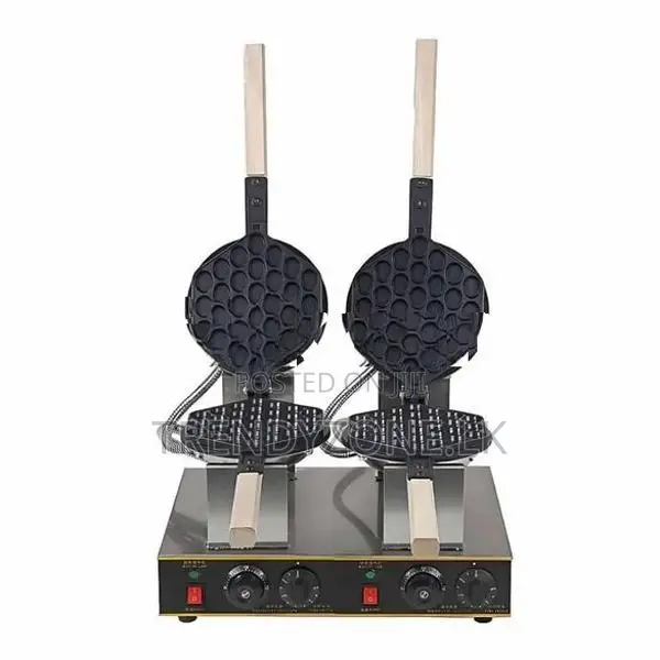 Industrial Non-Stick Electric Dual Bubble Waffle Maker
