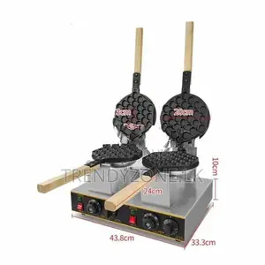 Industrial Non-Stick Electric Dual Bubble Waffle Maker