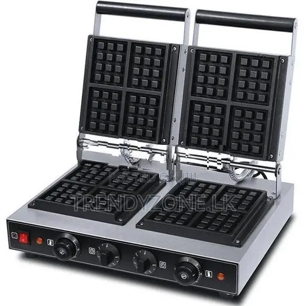 Industrial Double Square Waffle Maker