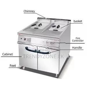 Industrial Gas Fryer with Cabinet - 48L