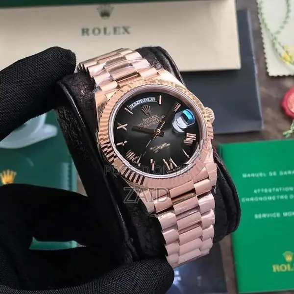 Rolex Day Date Rosegold Black Dial Superclone Automatic Men’s Watch
