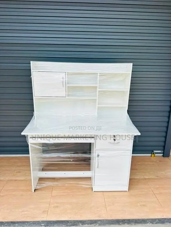 Modern 4x2 Ft Smart Space White Hi-Rack Study Table