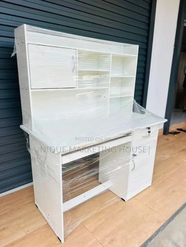 Modern 4x2 Ft Smart Space White Hi-Rack Study Table
